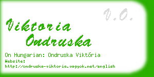 viktoria ondruska business card