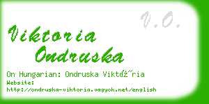 viktoria ondruska business card